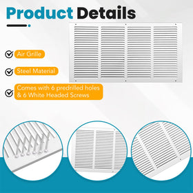 VOISEN durable steel construction withstands daily use with a crisp white finish.