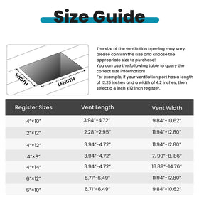 VOISEN 4x10 vent cover with adjustable airflow lever