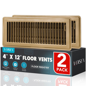 VOISEN floor register front view shows a durable steel vent cover for floors