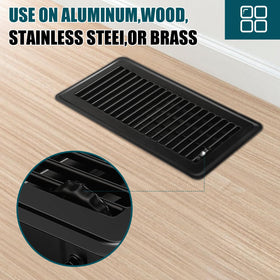 VOISEN black floor vent cover with durable steel construction.