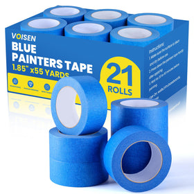 VOISEN painter's tape blue roll close-up for sharp lines and clean removal.