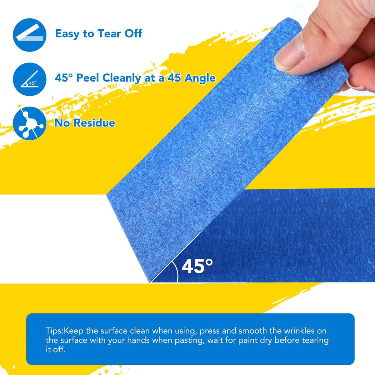 VOISEN tape tear-by-hand enables tidy, residue-free removal.