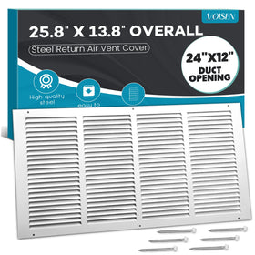 VOISEN return air grille for 24x12 opening improves airflow while keeping a neat ceiling look.