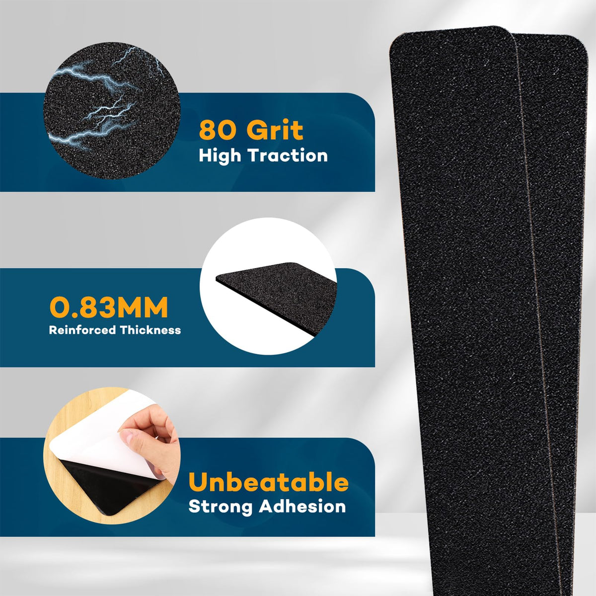 VOISEN waterproof adhesive keeps treads secure on outdoor surfaces
