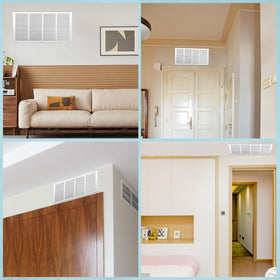 VOISEN white vent cover blends with various decors and can be repainted.