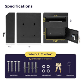 Volcora internal deposit chamber illustrates generous capacity for receipts and documents