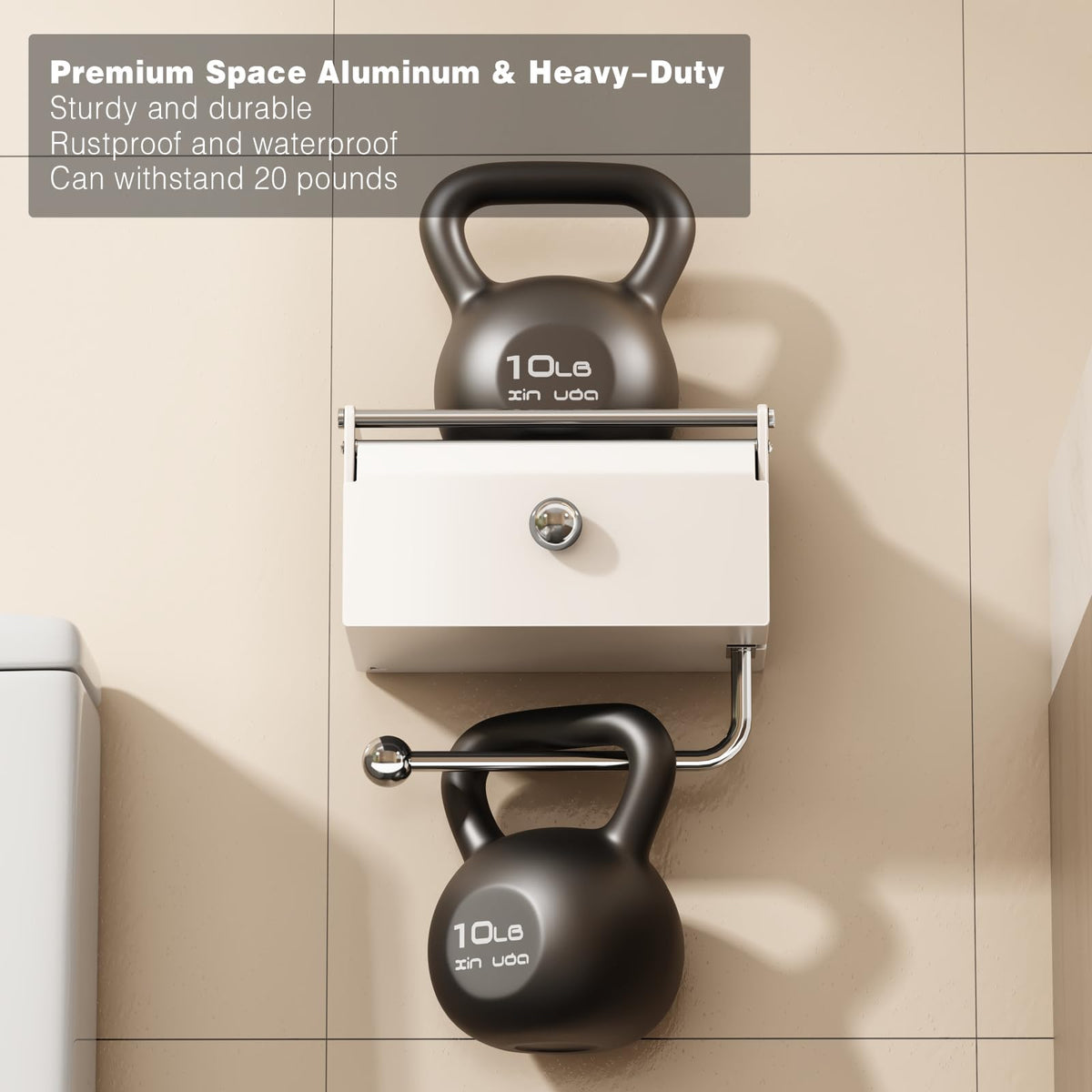 Voldra drill-free or screw mount offers flexible installation.