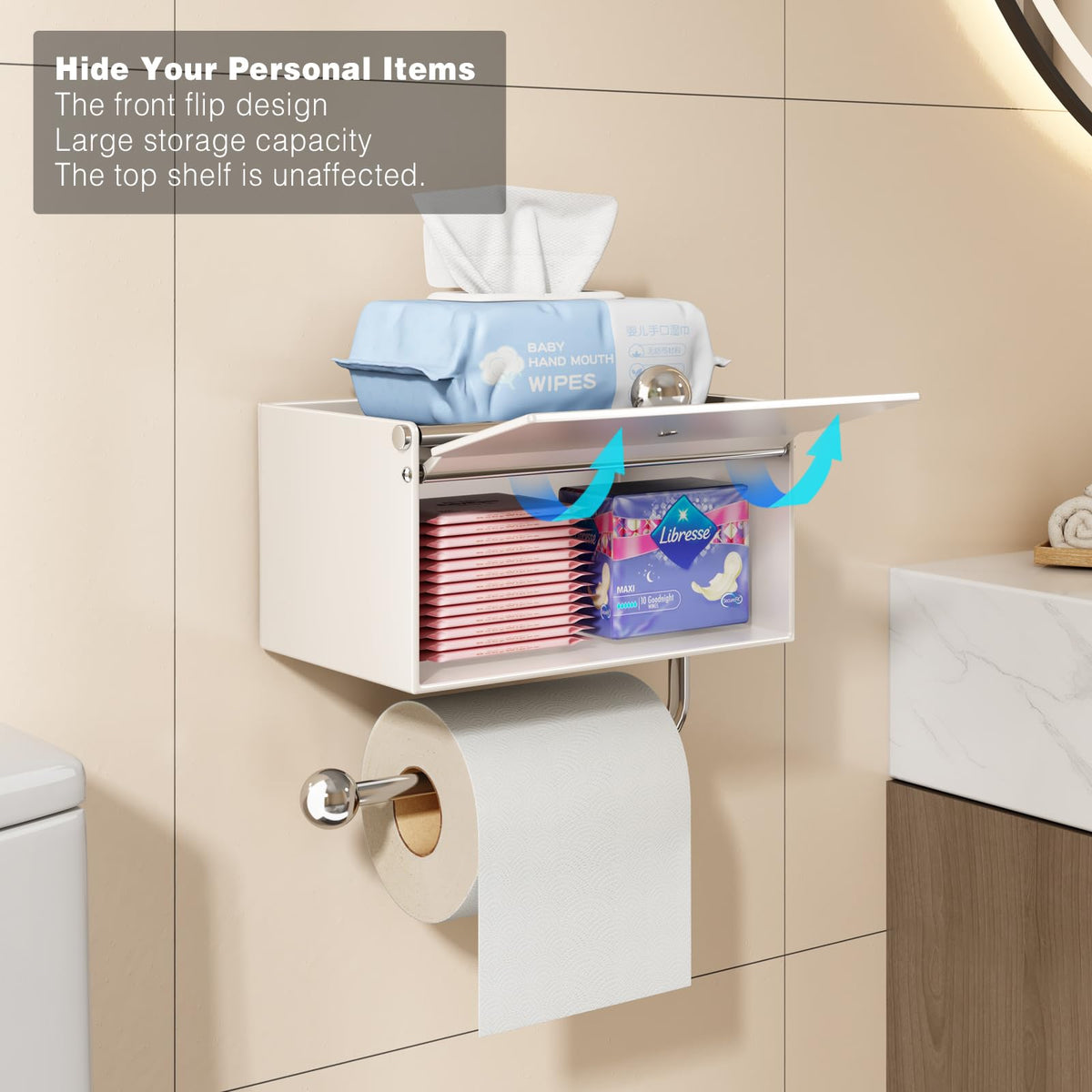Voldra space aluminum body delivers durability in humid bathrooms.
