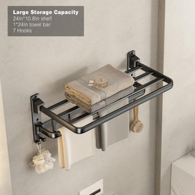 VOLDRA 24-inch towel rack provides ample towel storage space