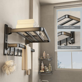 VOLDRA double towel bars create organized drying area
