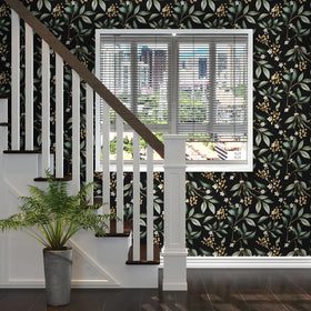 VOLEAAR dark peel-and-stick wallpaper on a surface for fast decor.