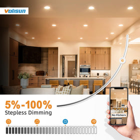 Volisun 1080lm 13W LED chip delivers bright, energy-efficient lighting across rooms.