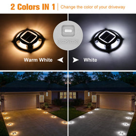VOLISUN 12-pack deck light in white for easy outdoor illumination.