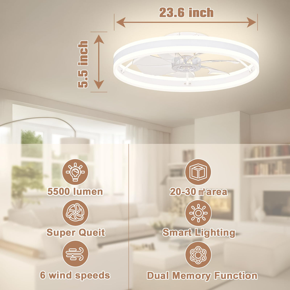Volisun three-year service warranty supports LED fan light.
