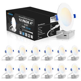 VOLISUN 4-inch recessed light showing 2700K warm glow for cozy living spaces