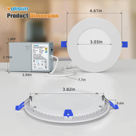 VOLISUN 4-inch recessed light with junction box for easy retrofit installation