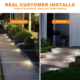 VOLISUN driveway light with 600mAh battery for multi-night brightness.