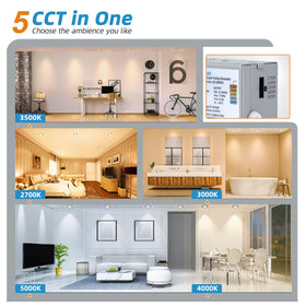 VOLISUN 6-inch recessed light front view shows compact, canless design.