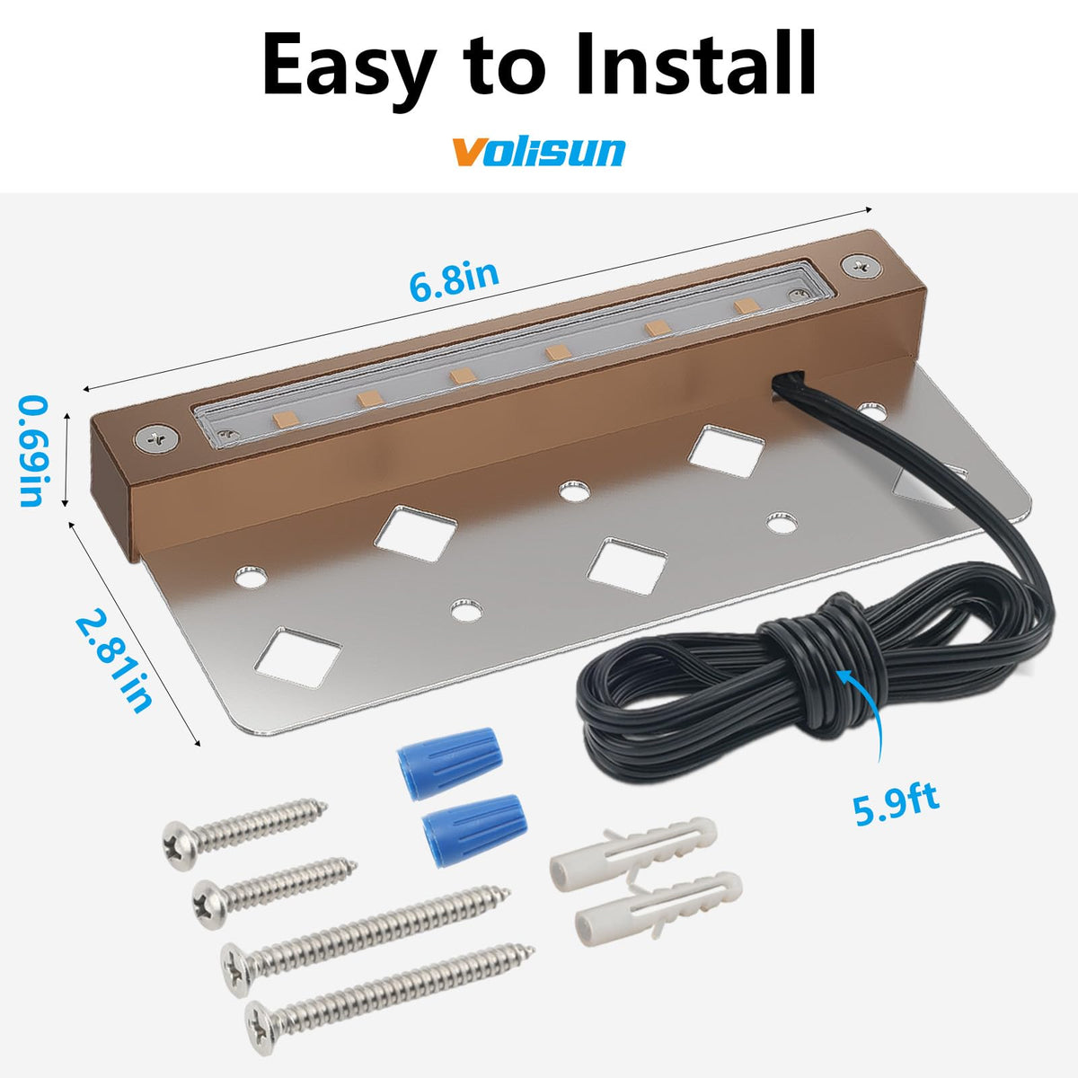 VOLISUN 95-degree downward beam reduces glare for safer spaces.