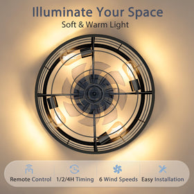 Volisun app-control ceiling fan offers modern convenience and energy awareness.