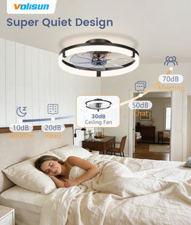 VOLISUN compact flush-mount design suitable for tight ceilings and small rooms