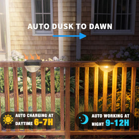 VOLISUN black ABS deck lights shown on a deck edge for reliable lighting.