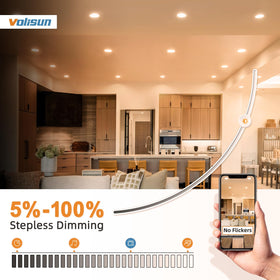 Volisun dimmable 4in recessed light with smooth dimming range