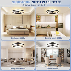 VOLISUN dimmable light from 3000K to 6500K for customizable ambiance.