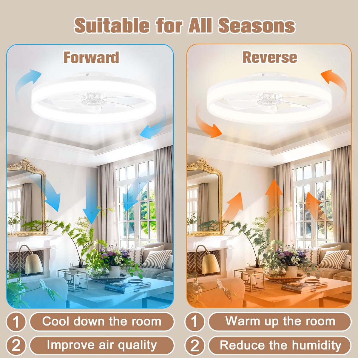 VOLISUN flush-mount installation for a sleek ceiling profile