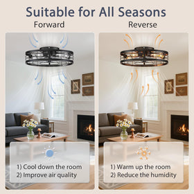 Volisun forward reverse rotation supports seasonal airflow in living spaces.