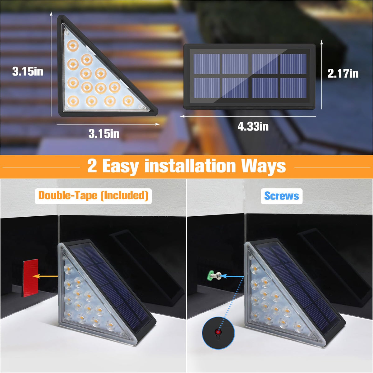 VOLISUN front porch LED light adds ambient safety lighting to entrances.