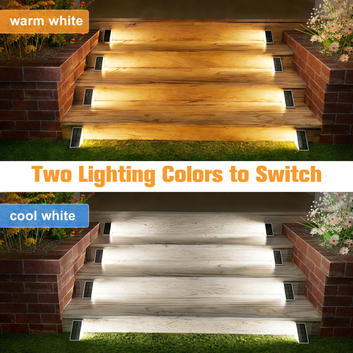 VOLISUN front porch step light illuminates the entry path safely.