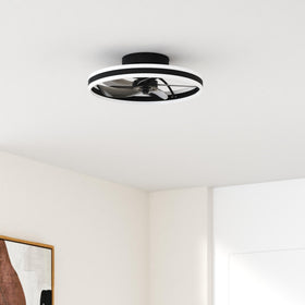 VOLISUN LED fandelier with remote control for convenient dimming and color tuning.