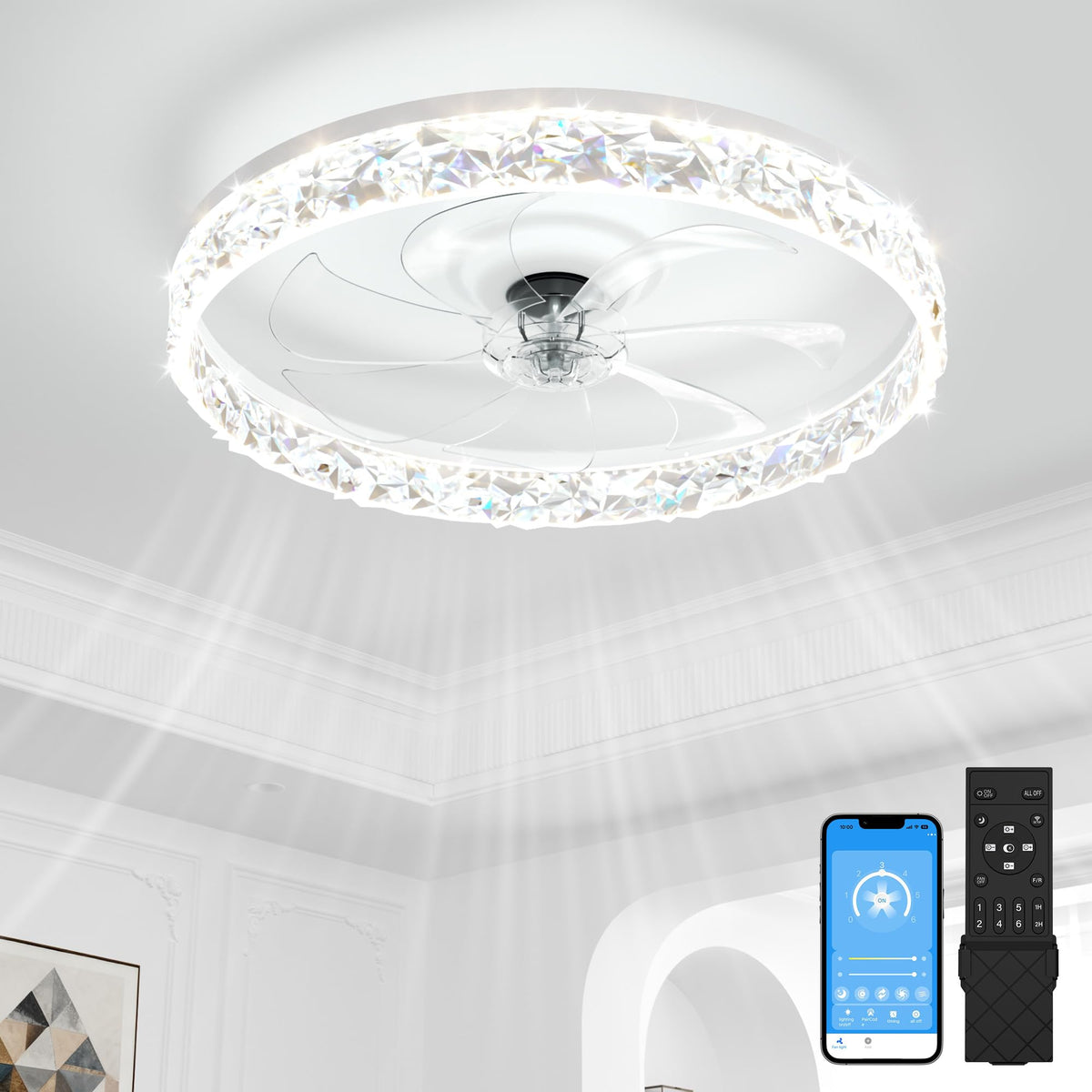 VOLISUN low-profile fan lights remote for effortless control in any room