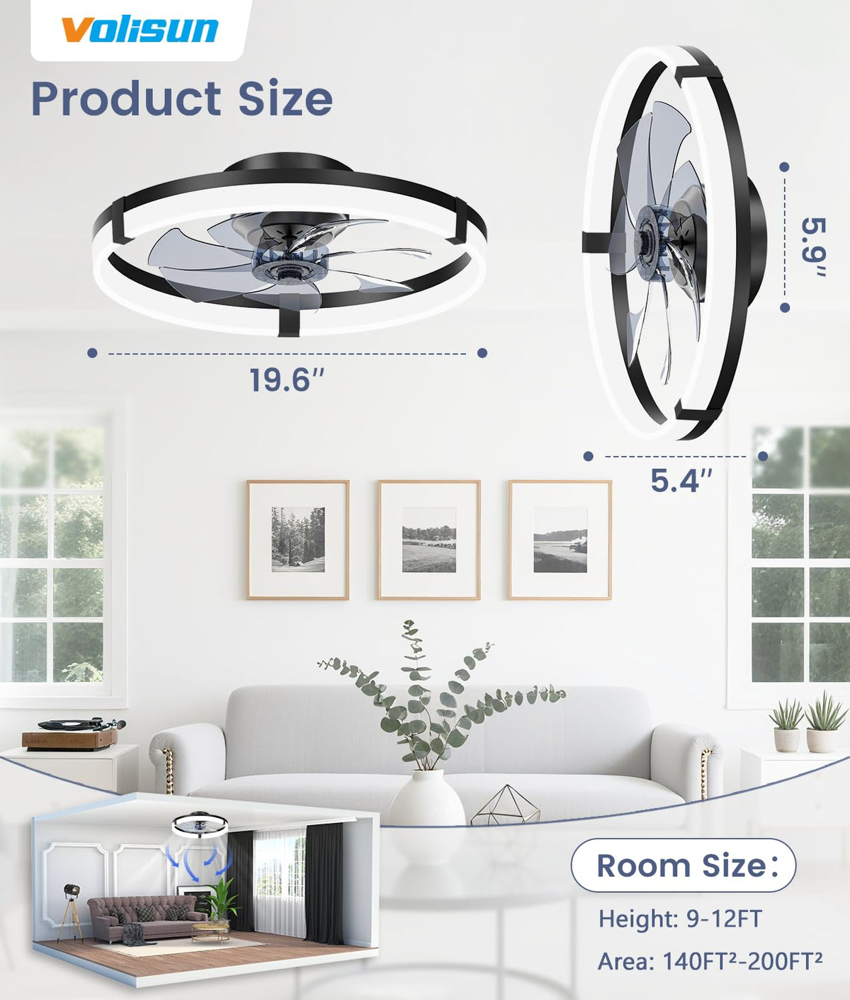 VOLISUN memory function recalling preferred light settings for convenience