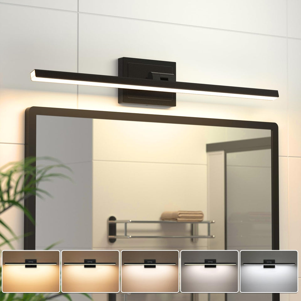 VOLISUN modern vanity light 24-inch front view for clear, even bathroom illumination.