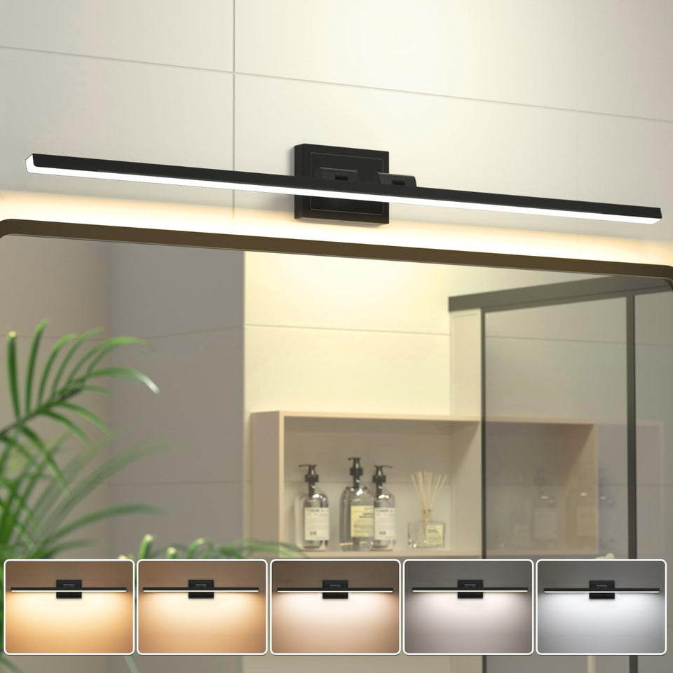 VOLISUN modern vanity light over mirror provides bright, even illumination for grooming.