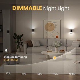 VOLISUN 3000K warm mode provides soft bedroom glow.