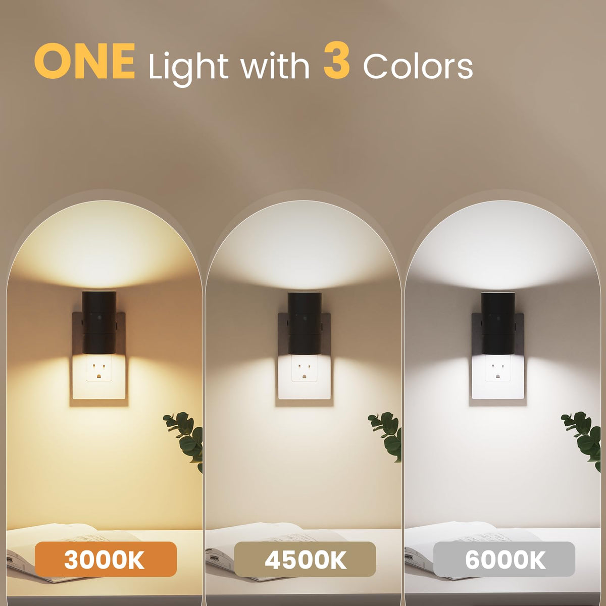 VOLISUN dimmable night light with stepless brightness for cozy rooms.