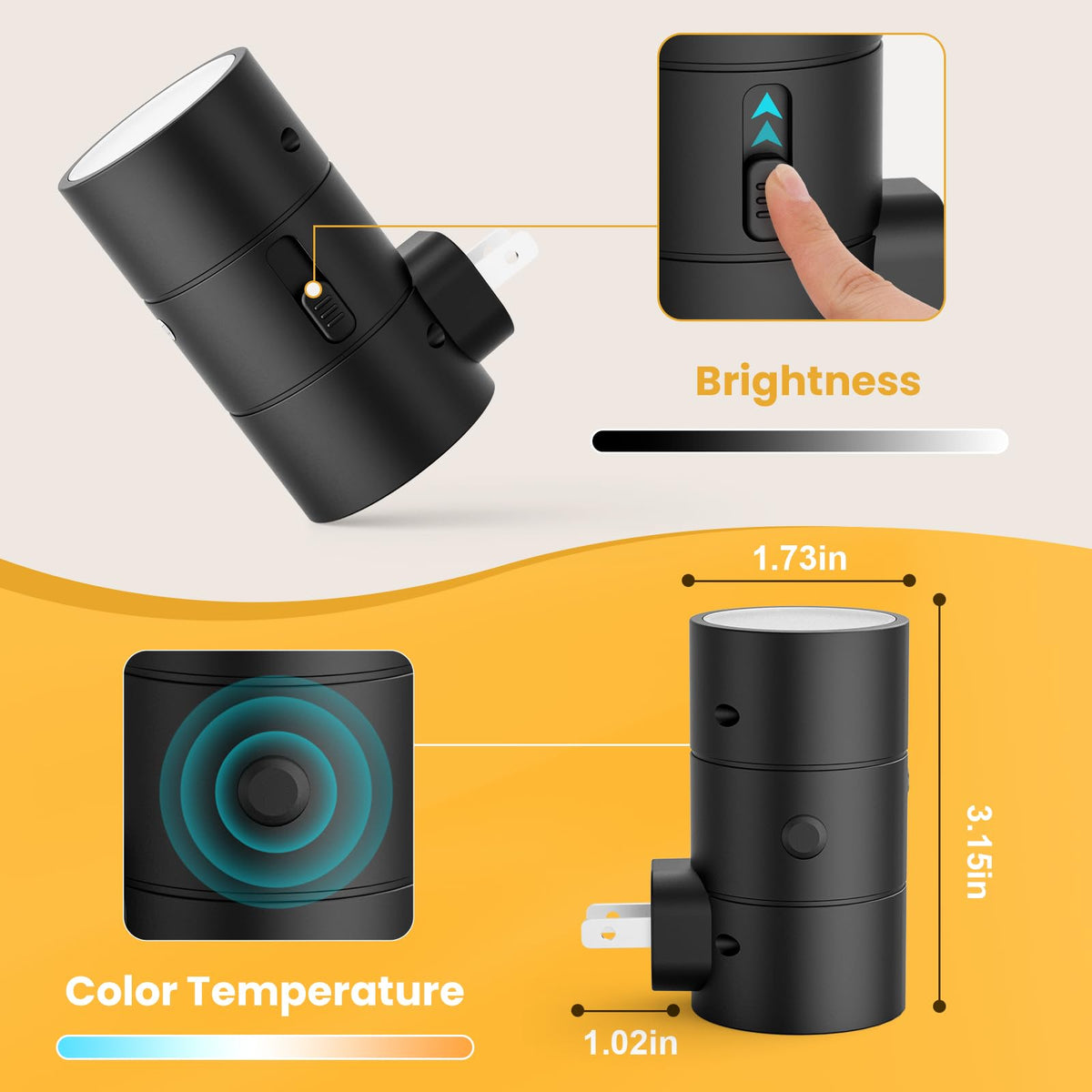 VOLISUN modern night light design adds style with practical illumination.