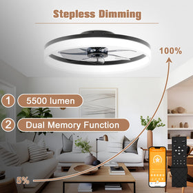 VOLISUN bladeless ceiling fan operates quietly for peaceful bedrooms.