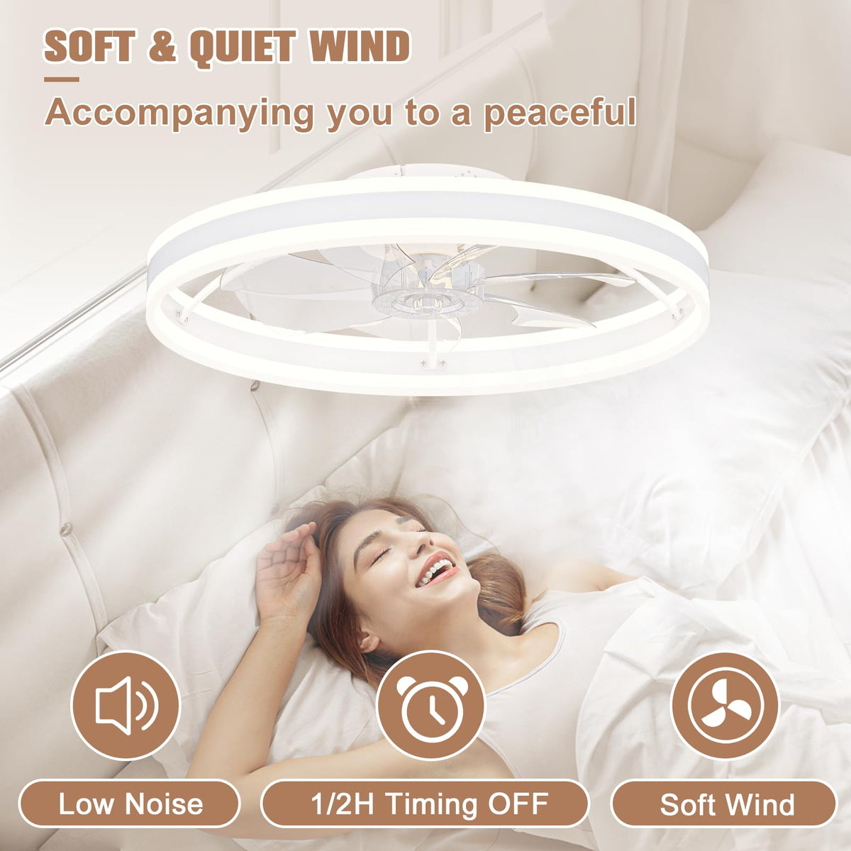 Volisun remote and app control lighting and fan speed.