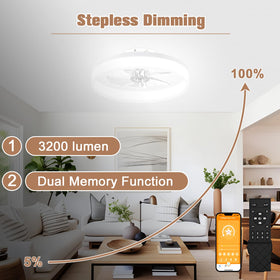 VOLISUN remote control enables effortless six-speed fan adjustment.