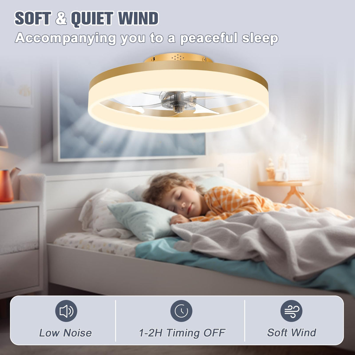 Volisun simple-install ceiling fan for quick setup and hassle-free mounting.
