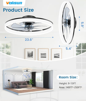 VOLISUN simple installation flush-mount design for quick setup.