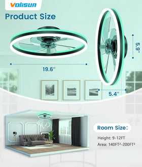 VOLISUN six-speed airflow lets you customize breeze levels.