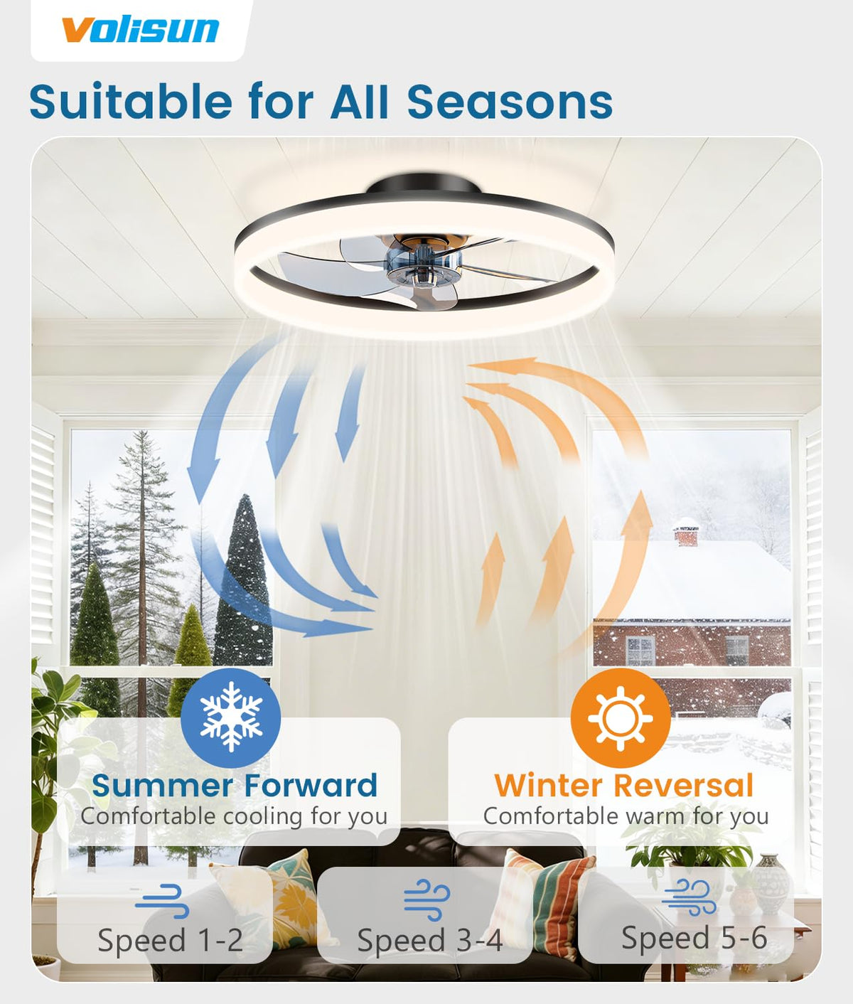 VOLISUN smart dimmable light with 3000K-6500K color range
