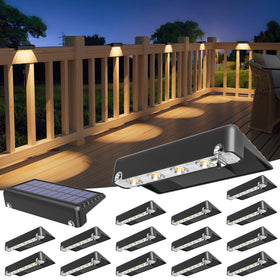 Volisun solar deck light bright beam enhances wide-area illumination for decks