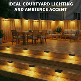 VOLISUN ABS body solar deck lights showing IP65 waterproof design