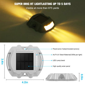 VOLISUN solar dock light in-ground installation shows quick setup and secure mounting.